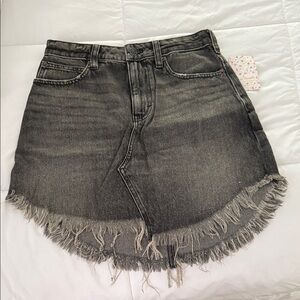NWT Free People Maverick Charcoal Denim Skirt